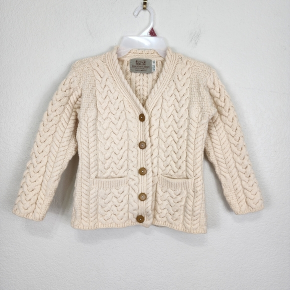 aran market Other - Ireland Sweater Market Cream Button Down 100% Merino Wool Size XS